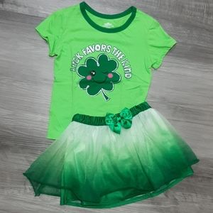 St. Patricks day tutu and tee (different sizes)